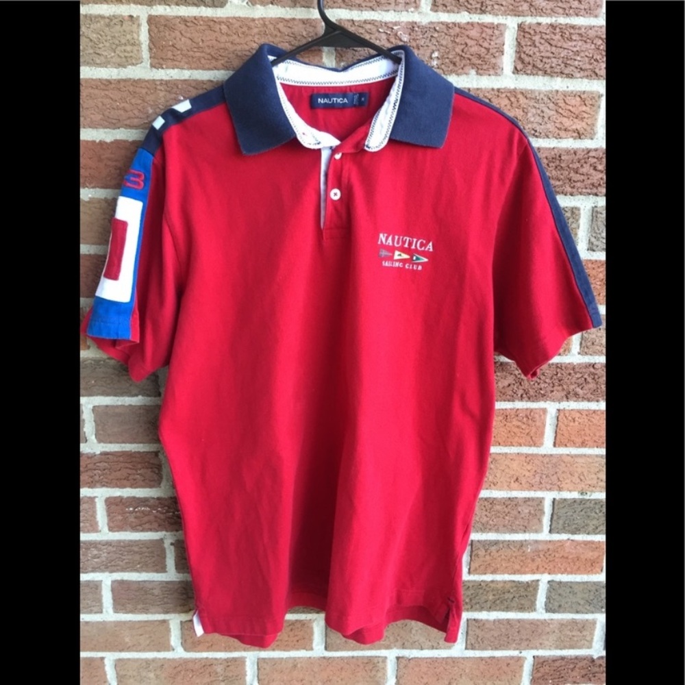 Nautica red polo